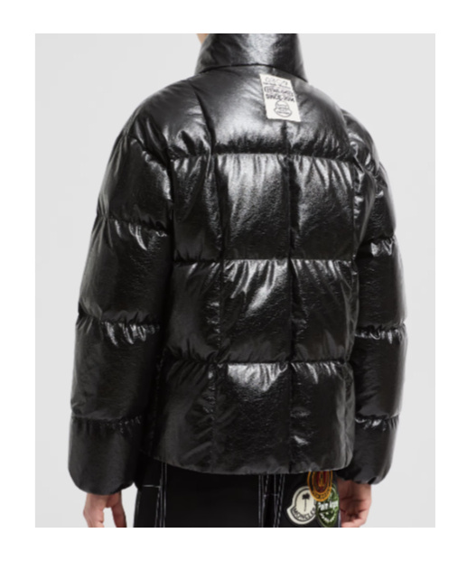 Moncler X Palm Angels Simoom Short Down Jacket In Black