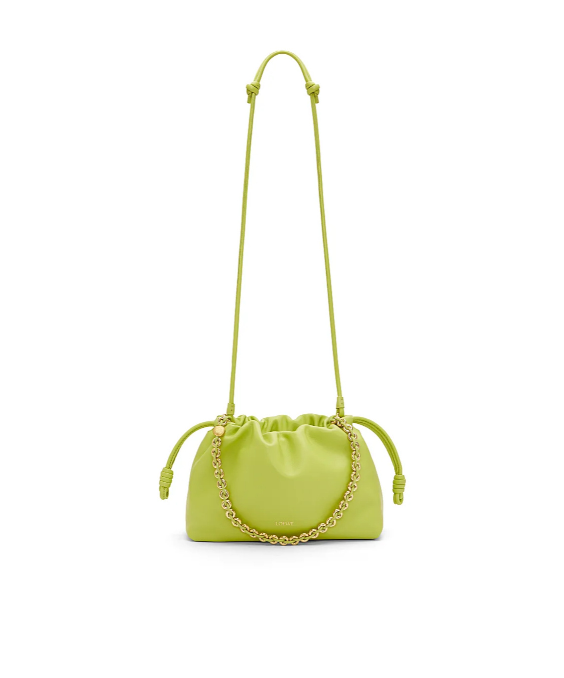 Shop Loewe Flamenco Purse Bag In Mellow Nappa Lambskin In Green