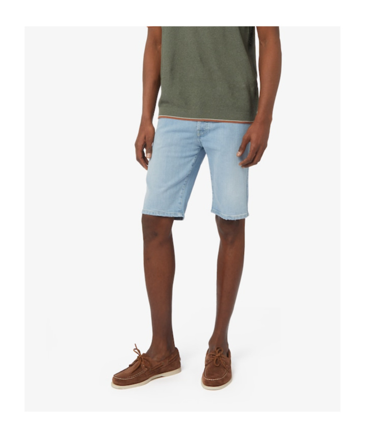 Roy Rogers Belt-loop Denim Shorts In Blue