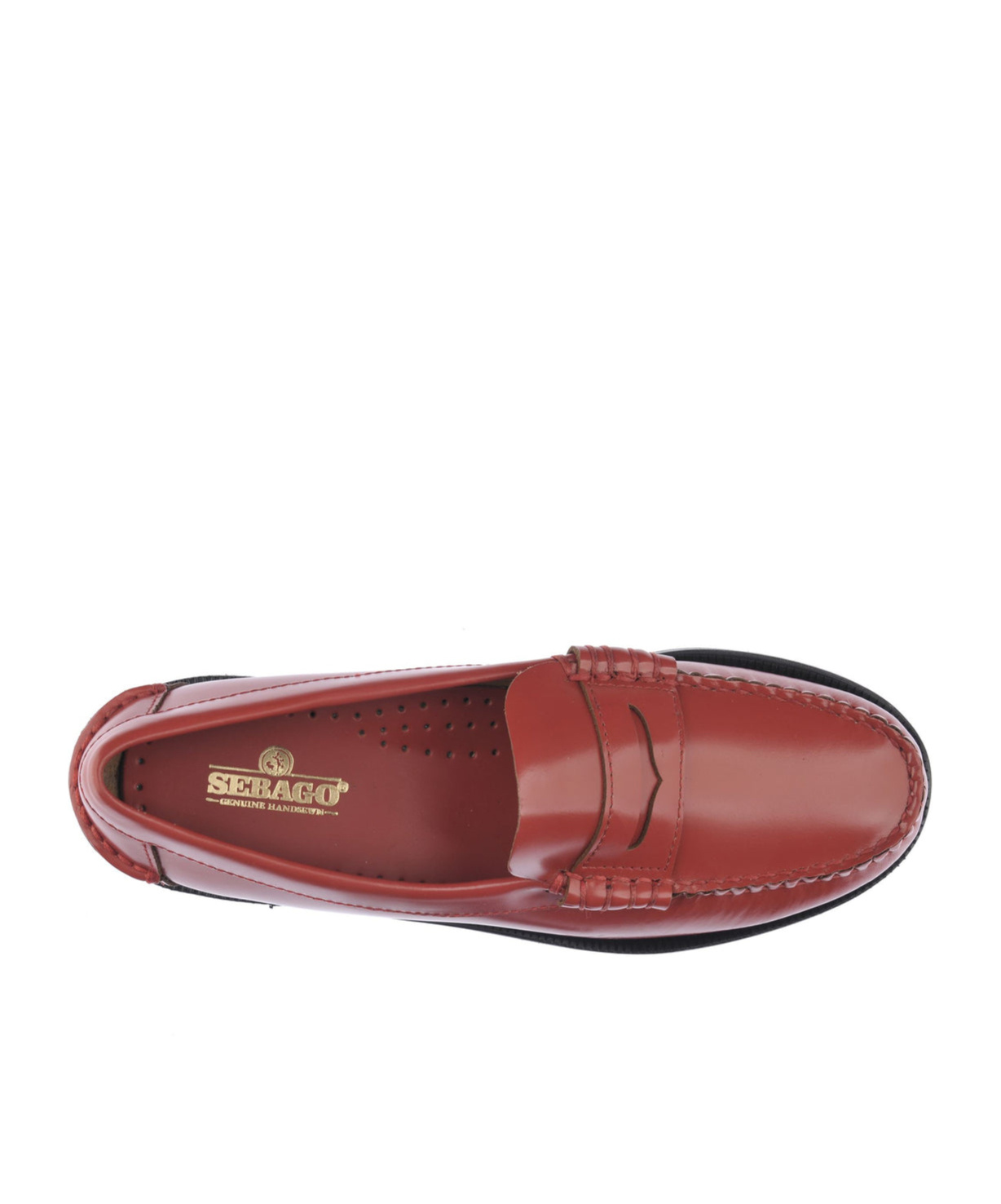 Sebago Classic Dan Pigment Leather Loafers In Deep Red