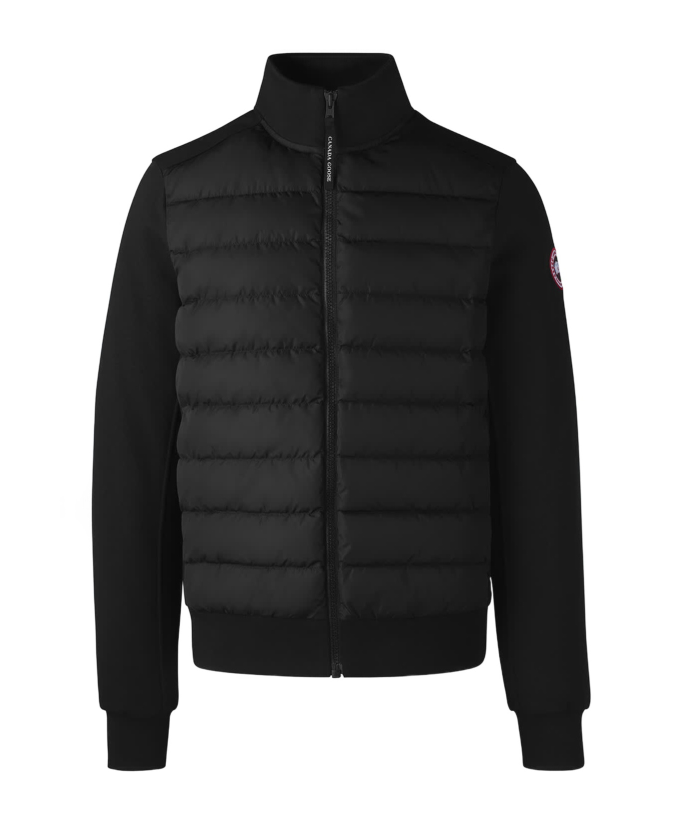 Canada Goose Wattierte Hybridge Huron Jacke Mit Reissverschluss In Black