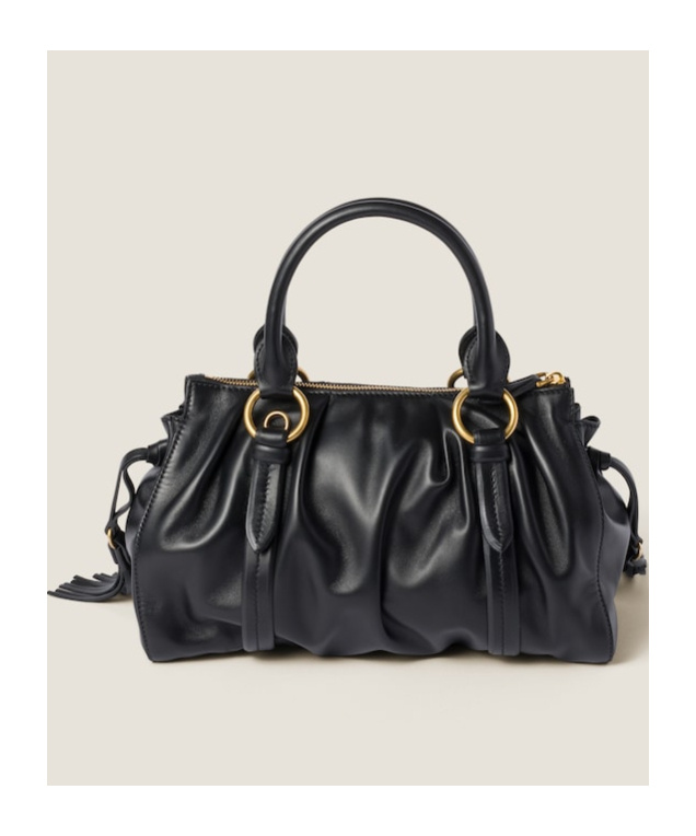 Miu Miu Women's Joie Leather Bag In Black