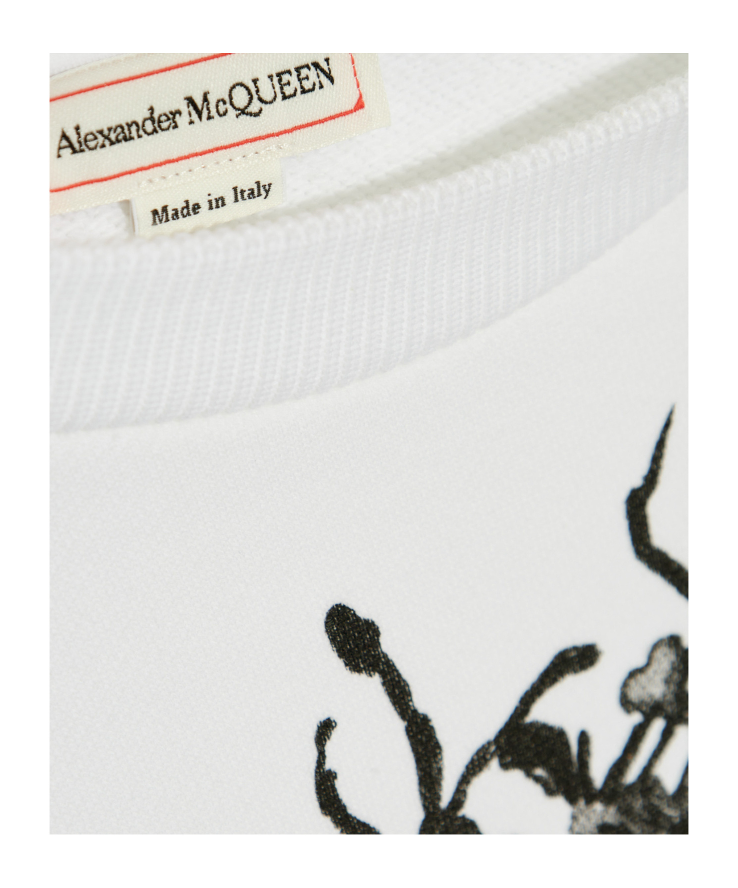Alexander Mcqueen White Graphic-print Blouse In White