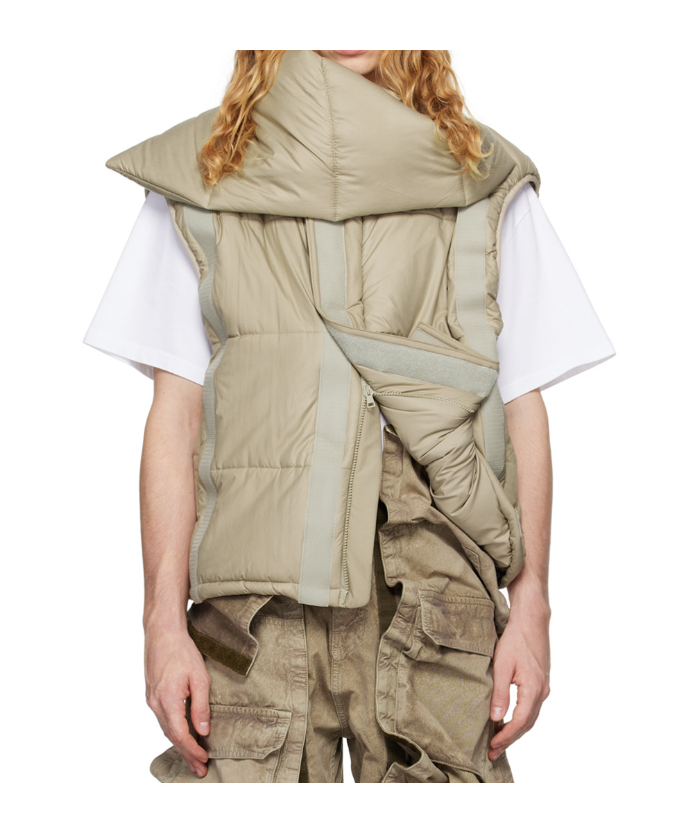 Y/project Zippered Vest In Brown