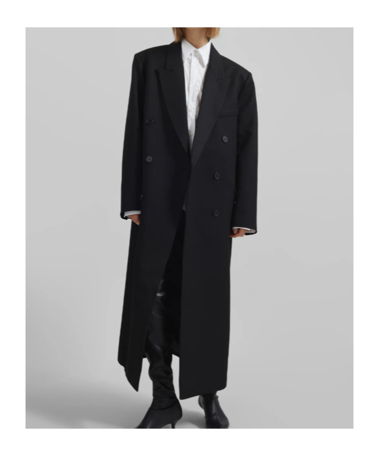The Frankie Shop Jane Long Coat - Black