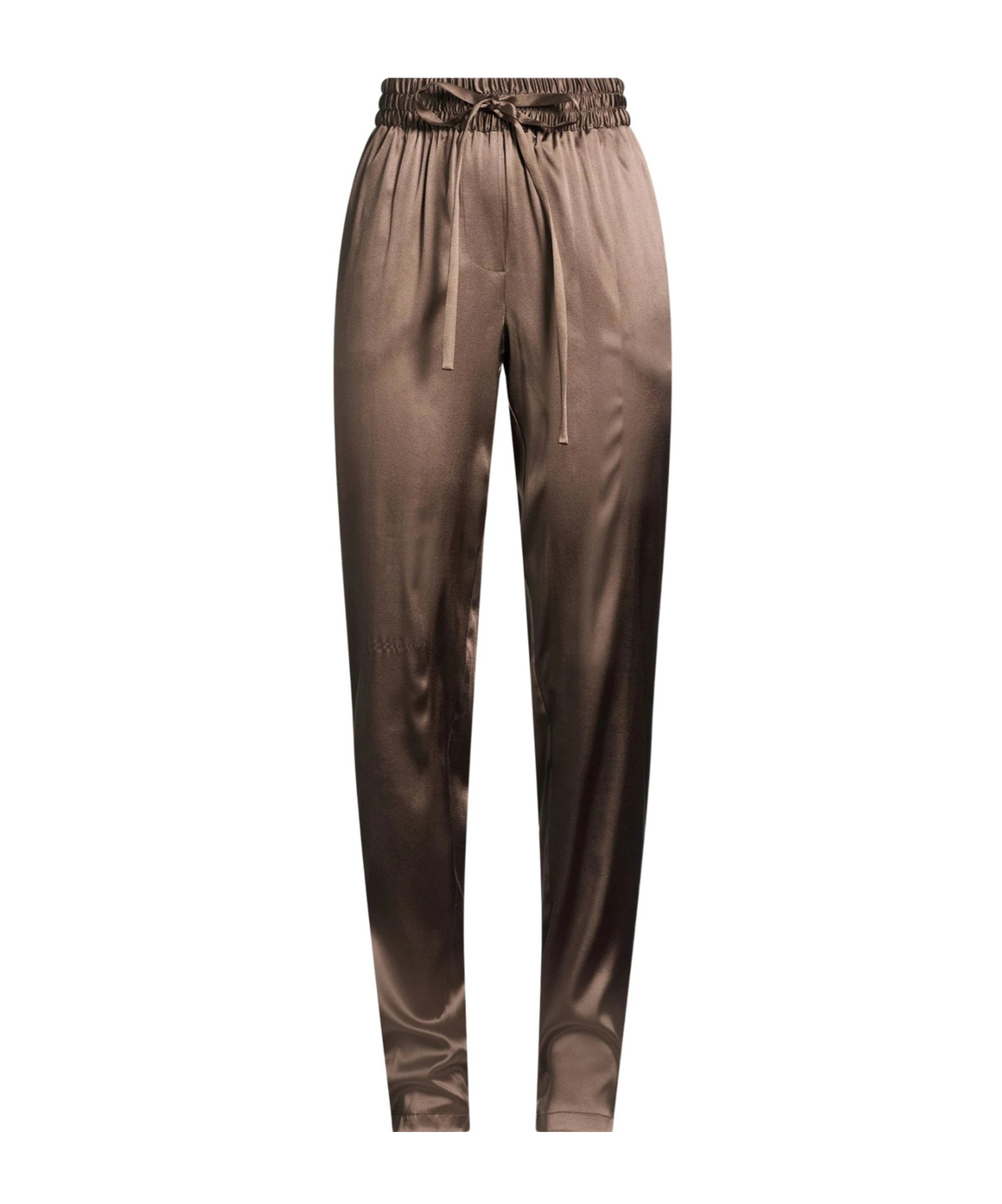 Dolce & Gabbana Elastic Satin Straight-leg Pajama Pants In Black