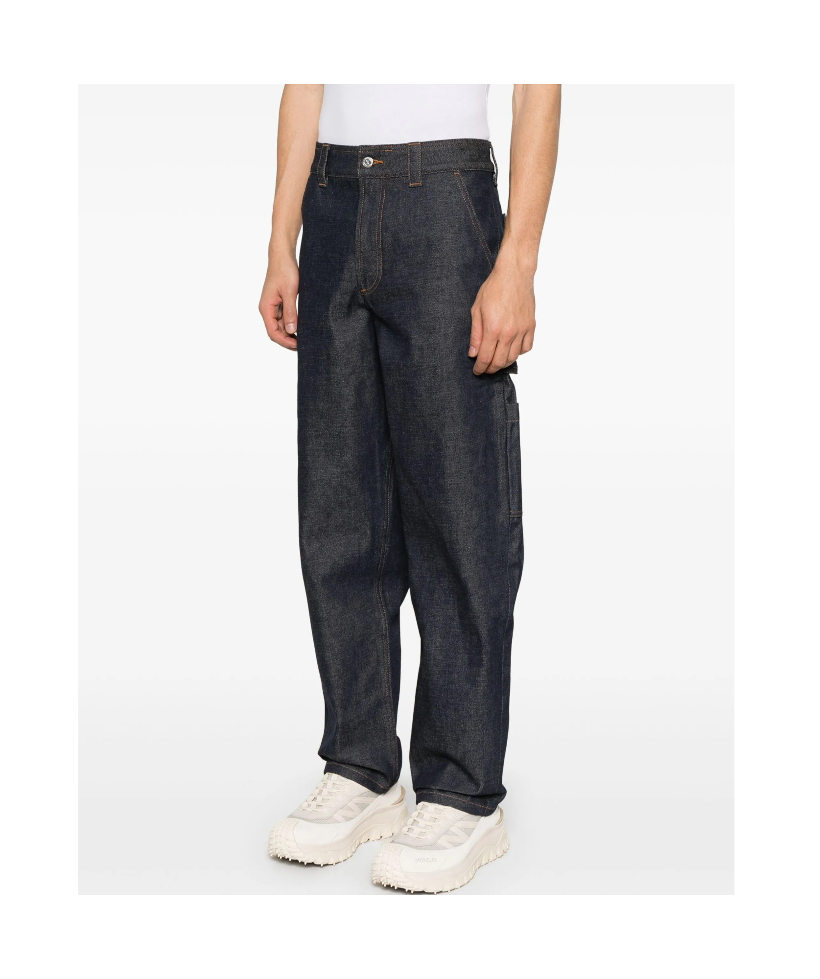 Apc A.p.c. A.p.c. Dark Blue Denim Straight Leg Jeans In Black