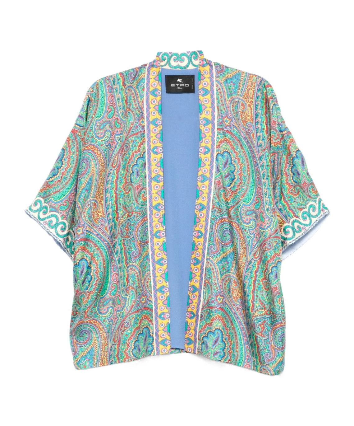 Shop Etro Paisley-printed Satin Jacket In Multicolor