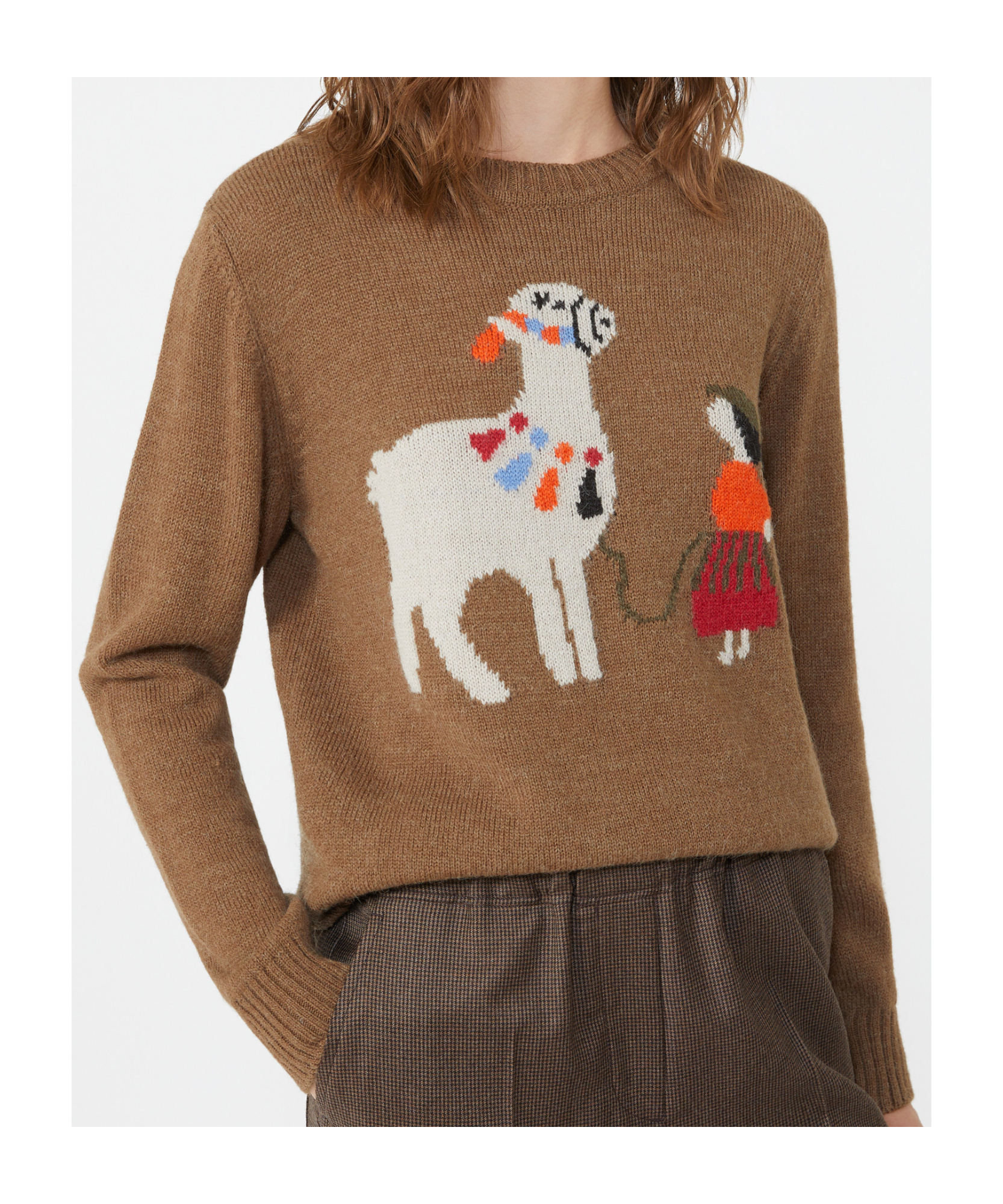 Weekend Max Mara Crew Neck Sweater In Brown