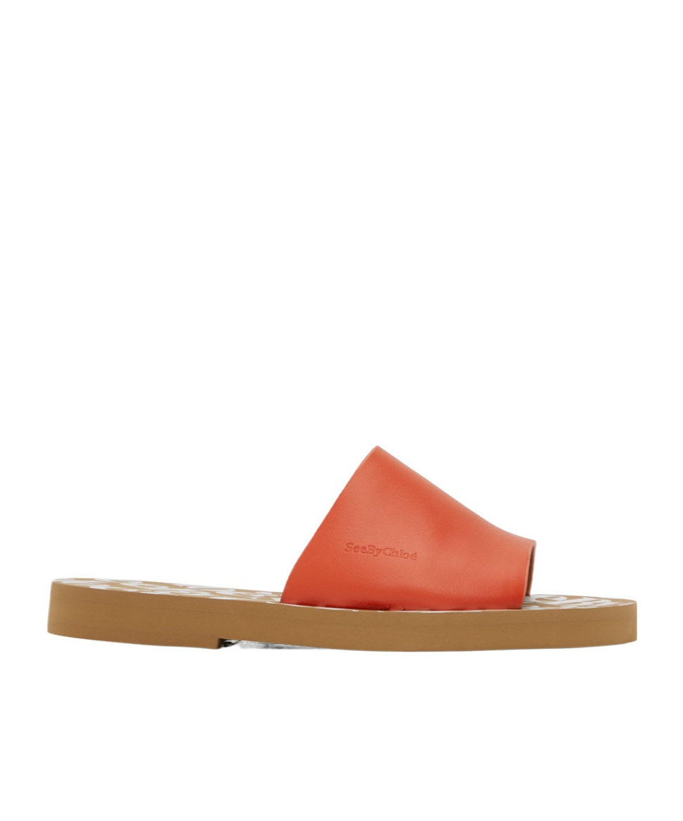 See By Chloé Essie Logo Open-toed Slippers In Brown