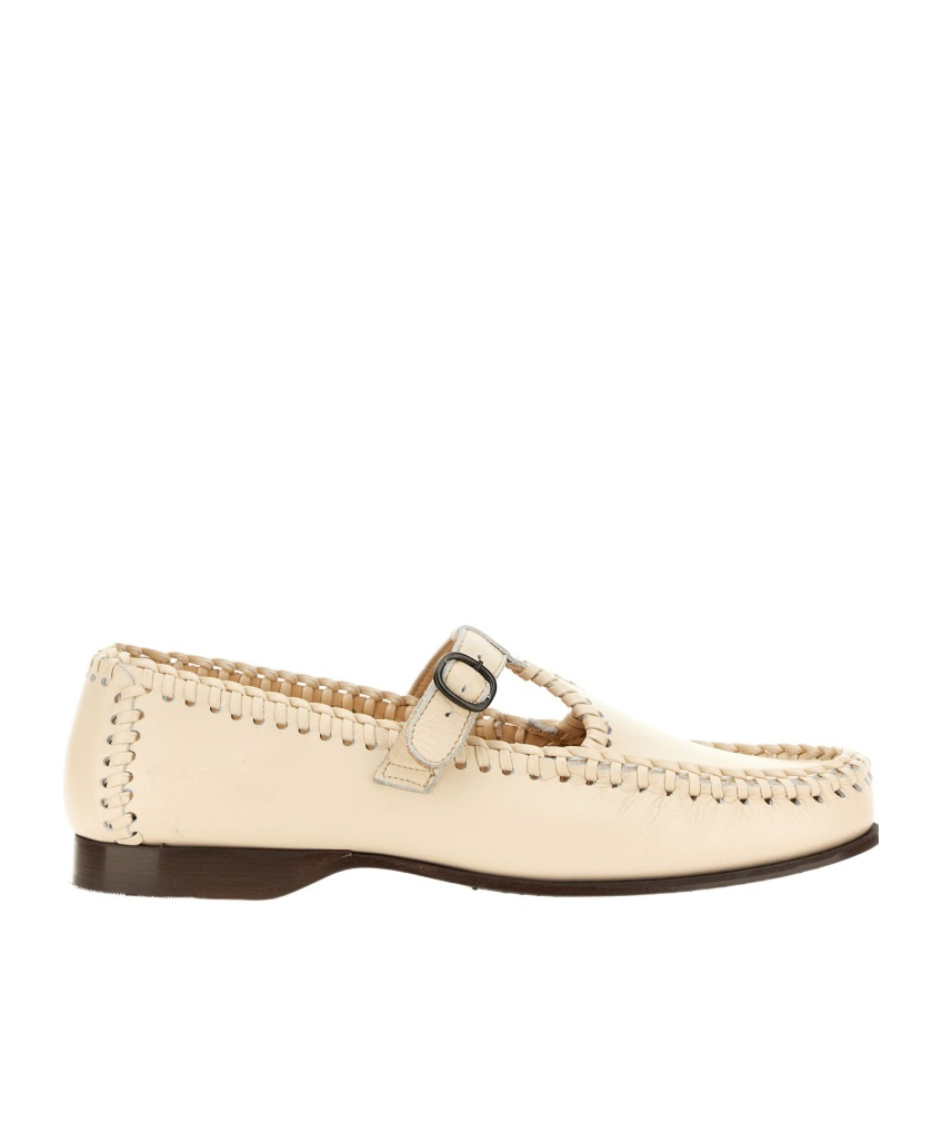 Hereu Buckle Detail Loafers In Neutral