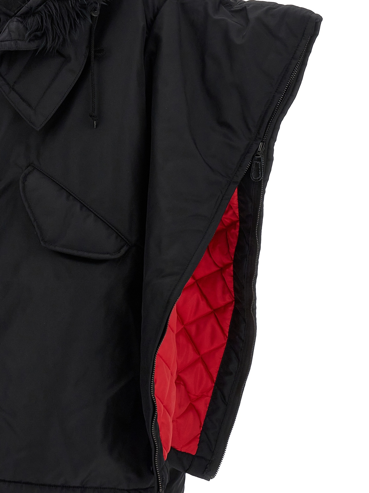Shop Junya Watanabe Oversizes Puffer Jacket In Black