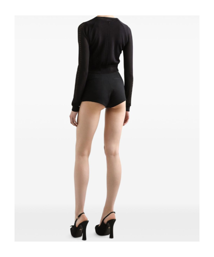 Dolce & Gabbana Long-sleeved Knitted Cardigan In Black