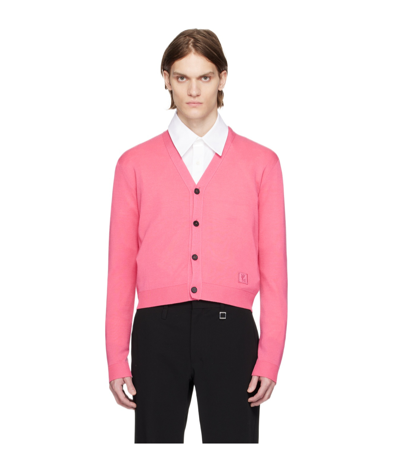Wooyoungmi Button Long-sleeved Cardigan In Pink