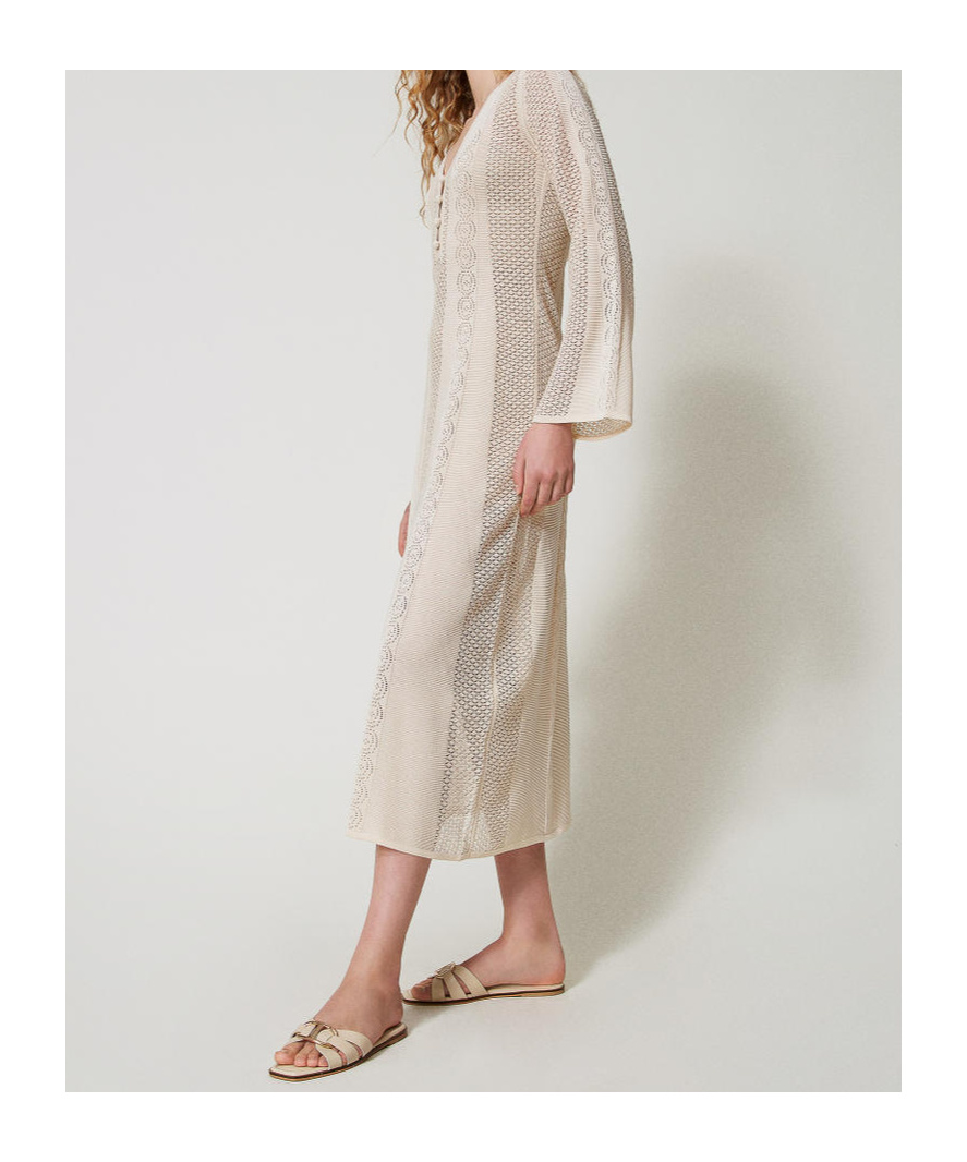 Shop Twinset Logo-buckle Slides In Light Ginger Root Beige