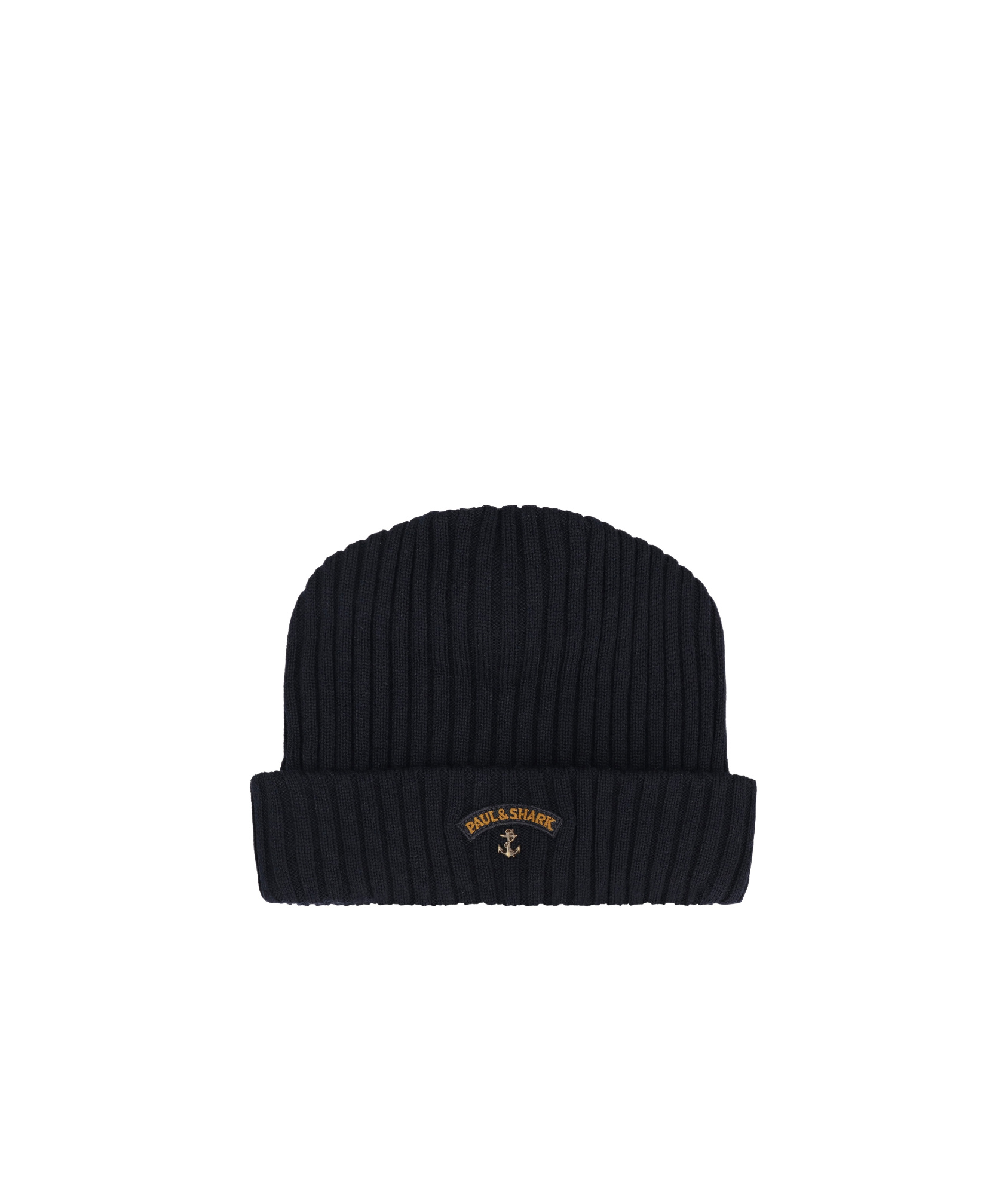 Paul & Shark Paul Shark Ribbed Knit Beanie In Blue