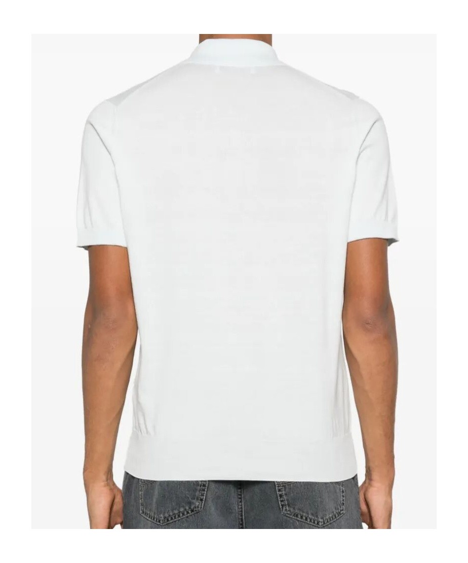 Brunello Cucinelli Fine-knit Polo Shirt In White