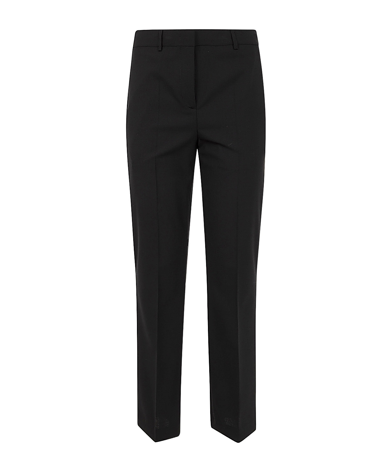 Semicouture Belt-loop Casual Pants In Black