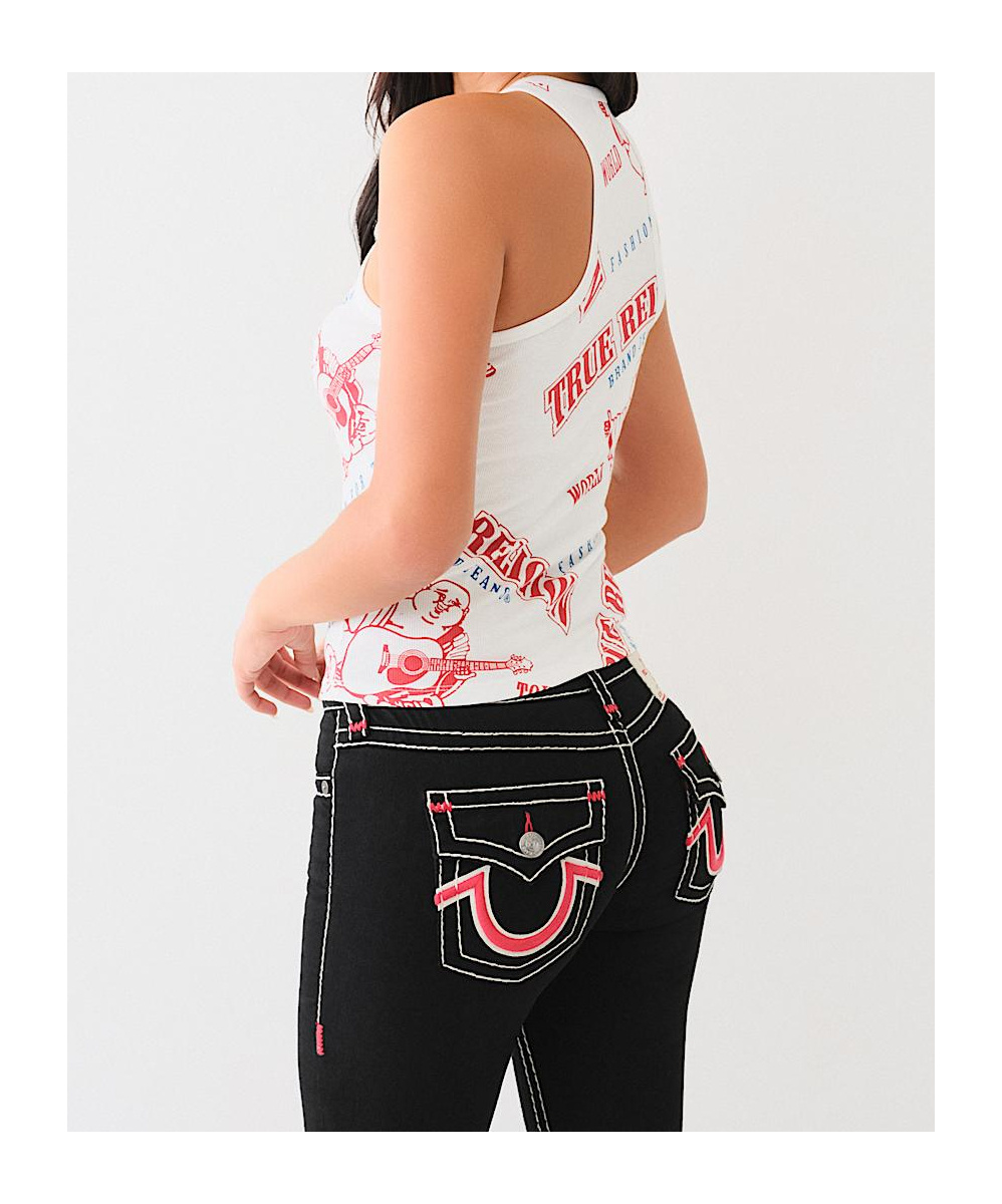 TRUE RELIGION ANNIVERSARY PRINT RIB TANK