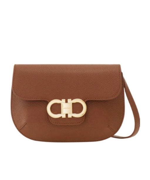 Ferragamo Double Gancini Mini Leather Shoulder Bag In Multi