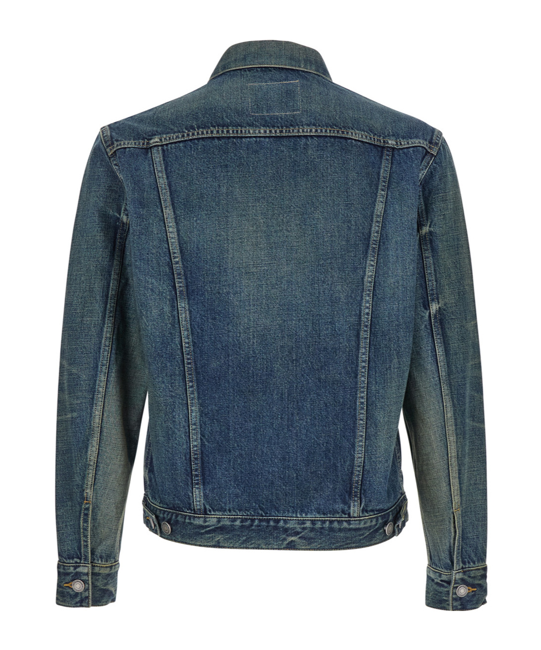Saint Laurent Blue Slim Jacket With Patch Pockets In Denim Man In Blue