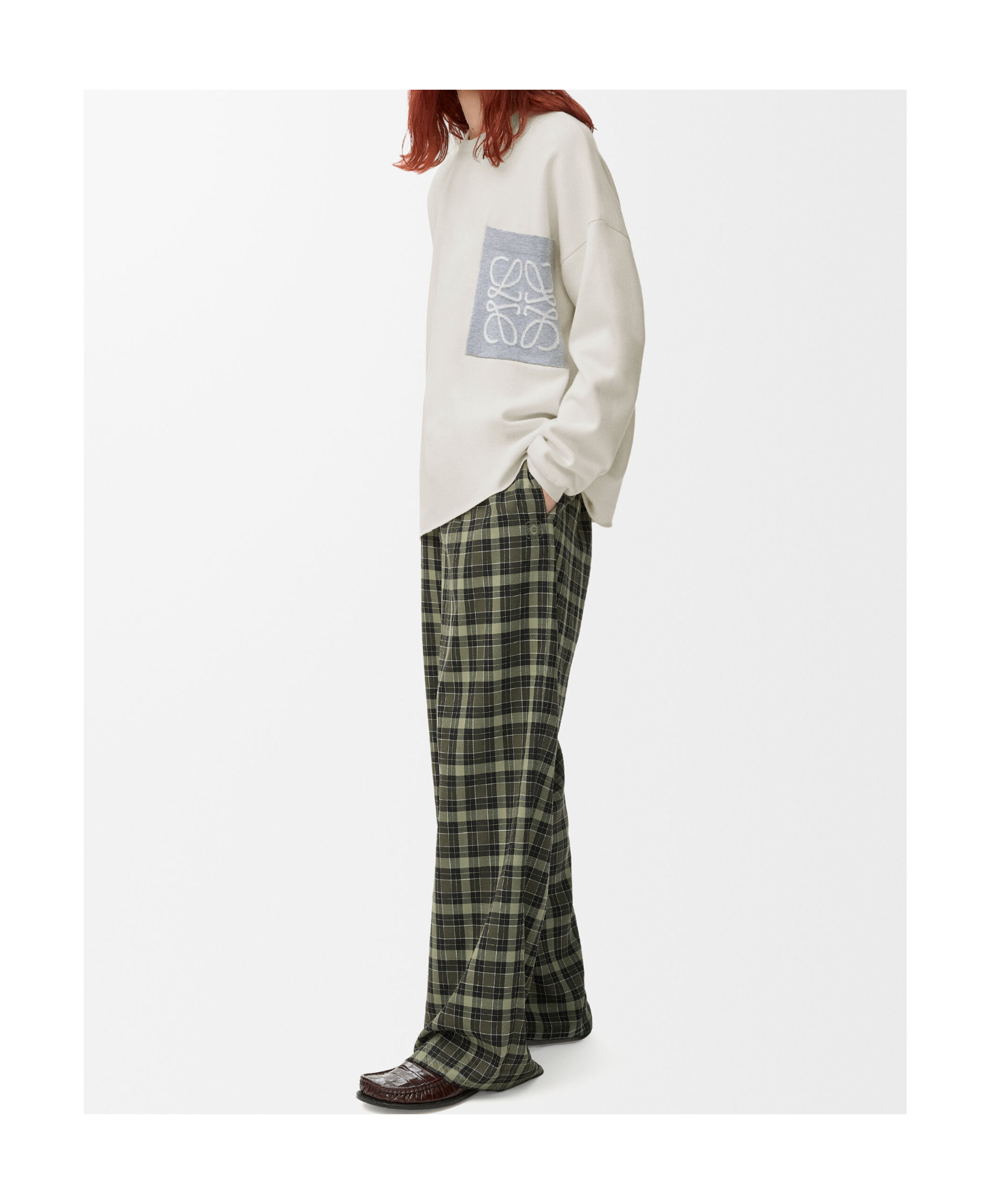 Loewe Logo-patch Cotton Sweater In Multi