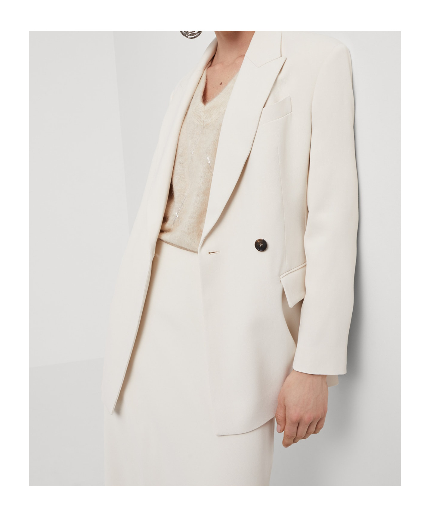 Brunello Cucinelli Single-button Blazer In Gray