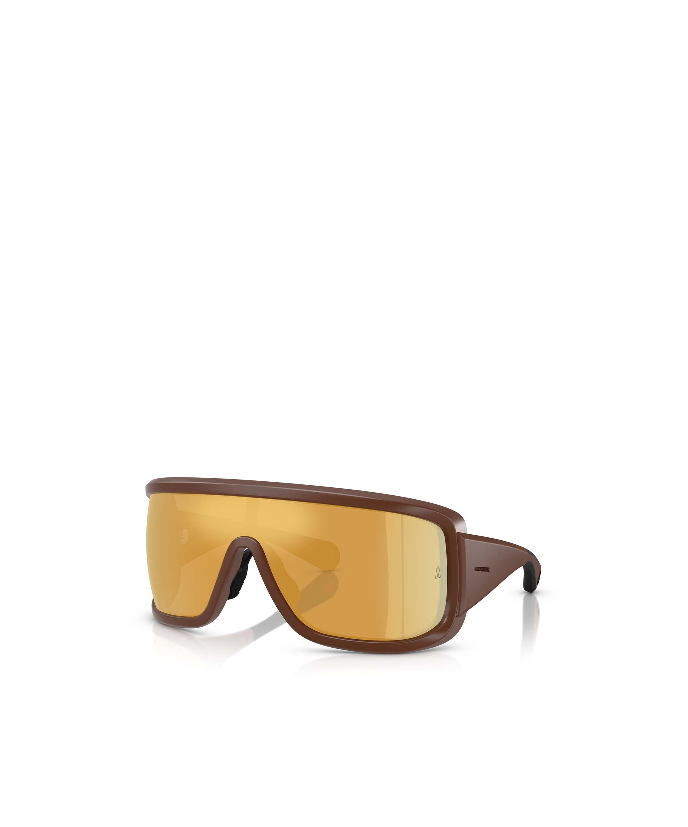 Moncler Shield Frame Sunglasses In Yellow