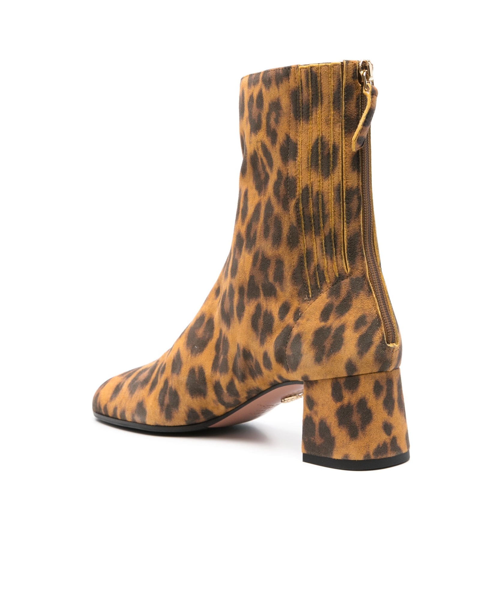 Aquazzura 50mm Animal-print Boots In Brown