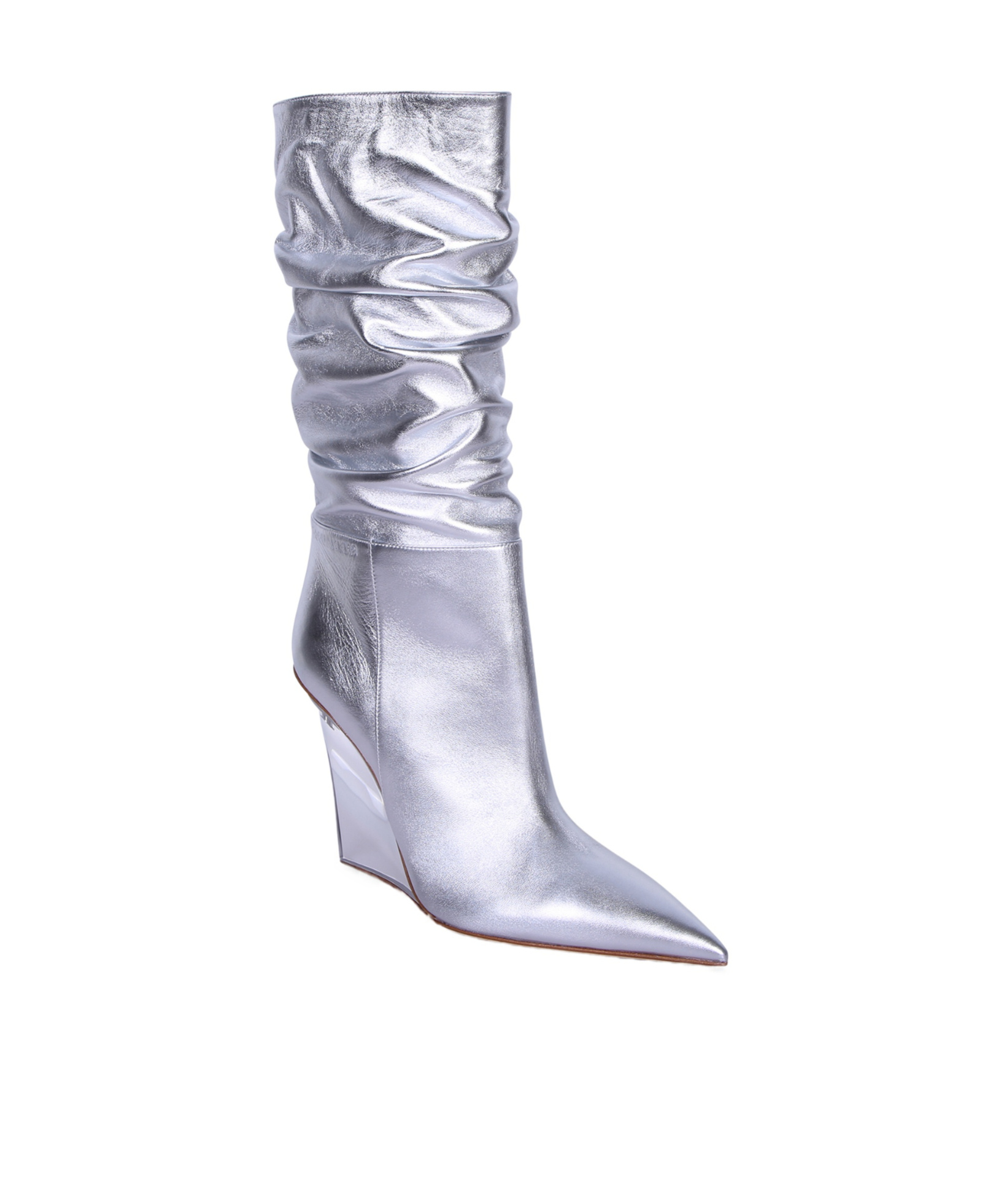 Dsquared2 Metal Ankle Boots In Metallic
