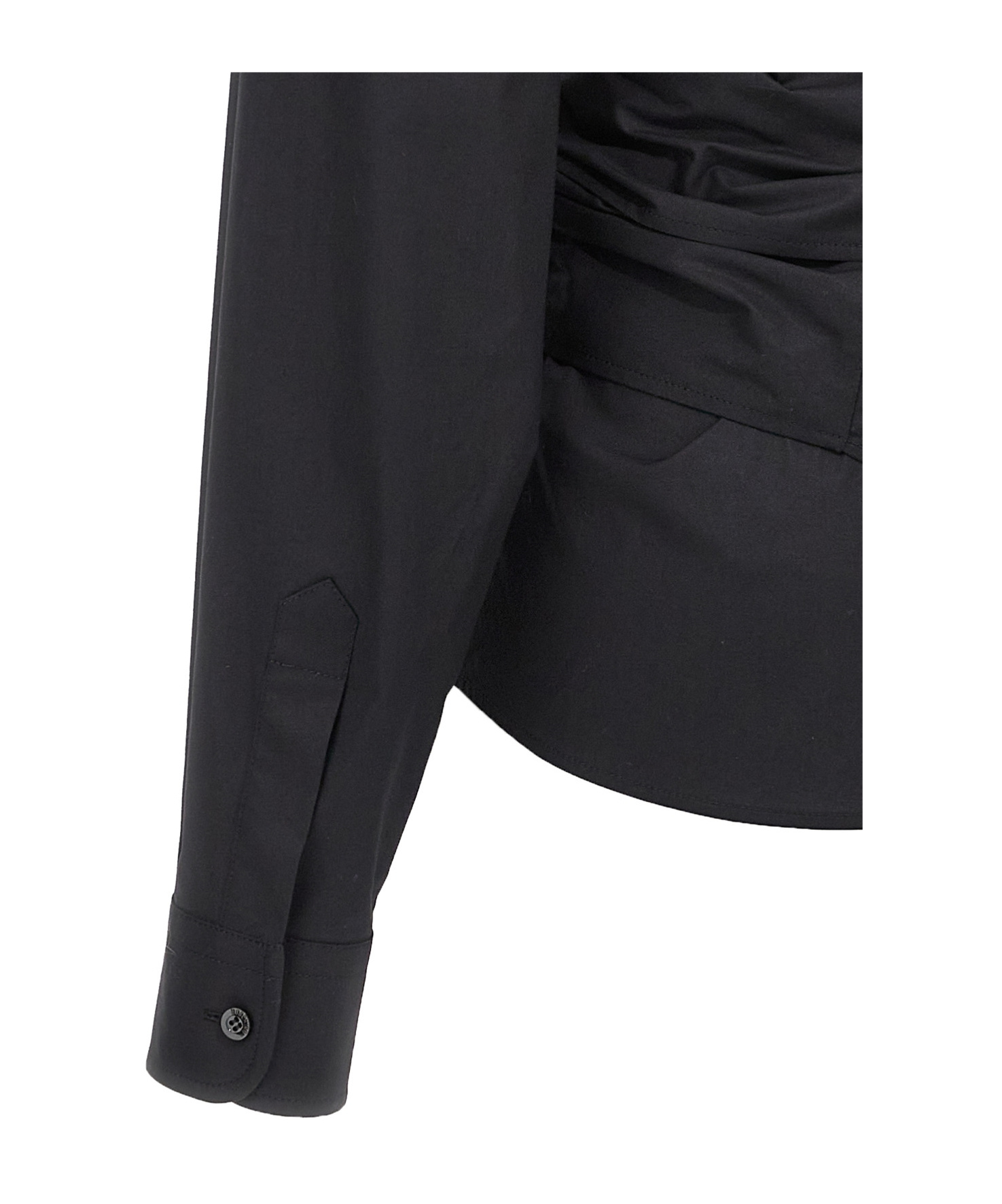 Moschino One-shoulder Shirt In Black