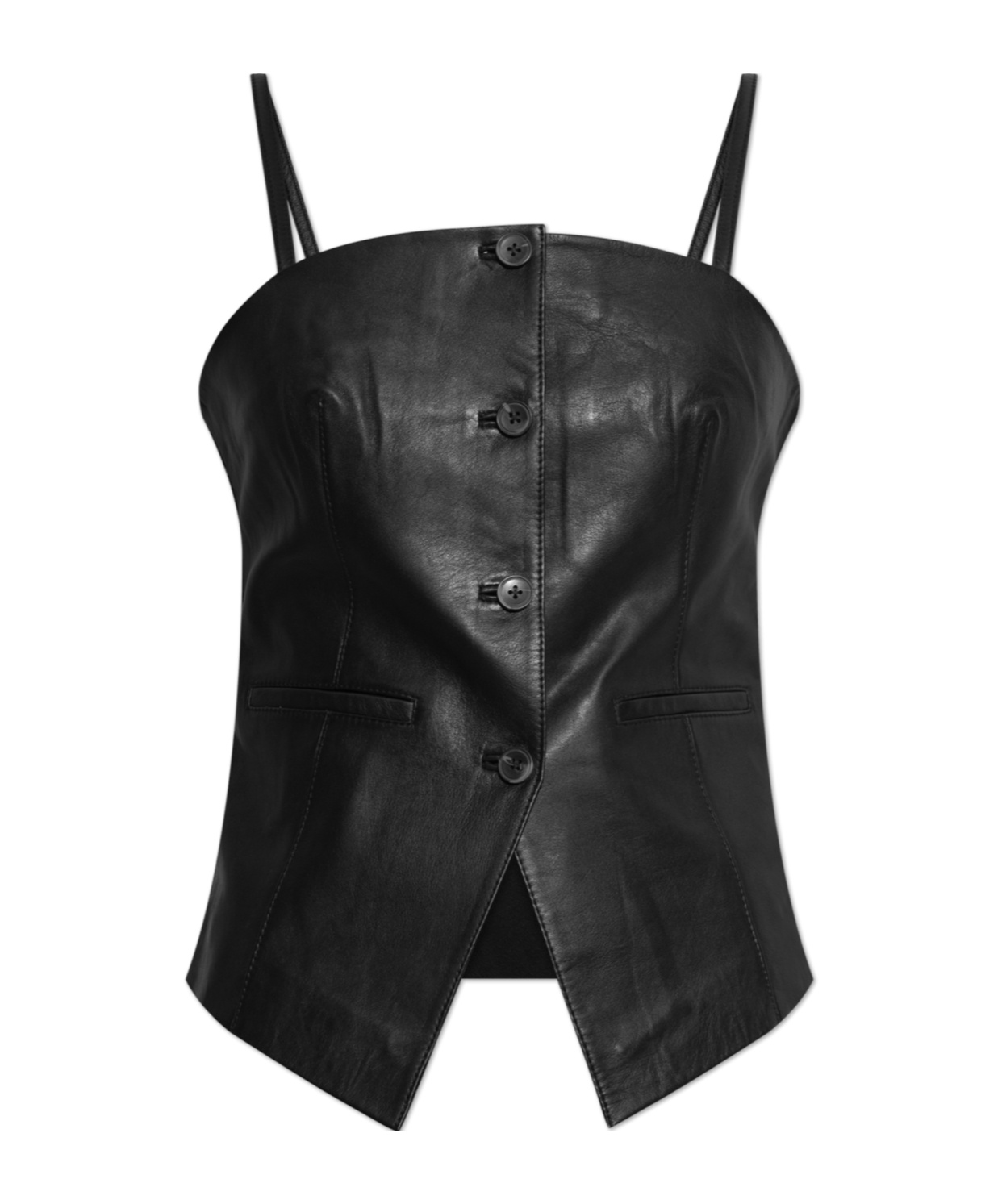 Samsoe & Samsoe Button Suspenders In Black