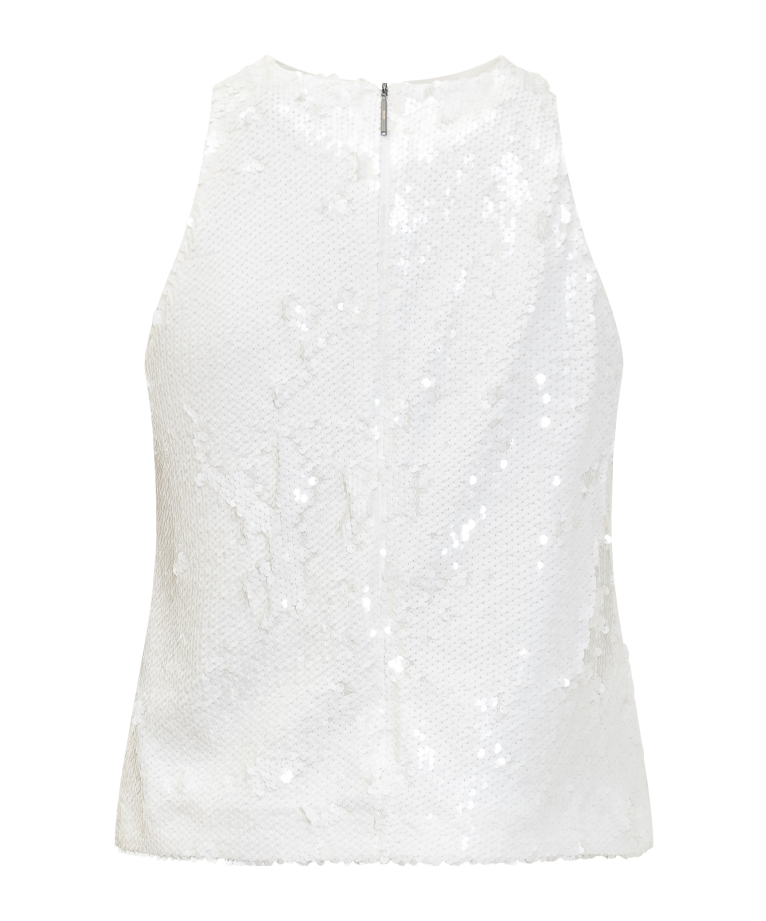 Msgm Sequin Top In White