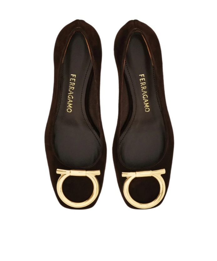 Ferragamo Mara Suede Gancini Block-heel Pumps In Green