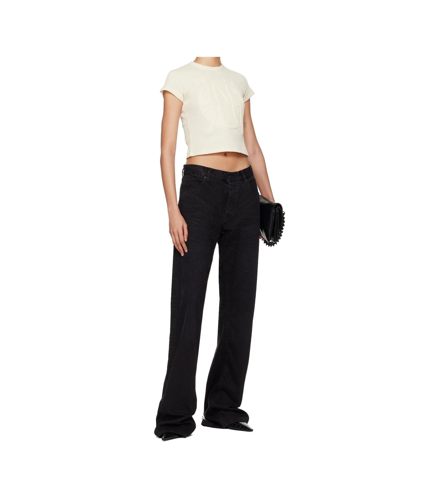 Jean Paul Gaultier Short-sleeved T-shirt In Off-white