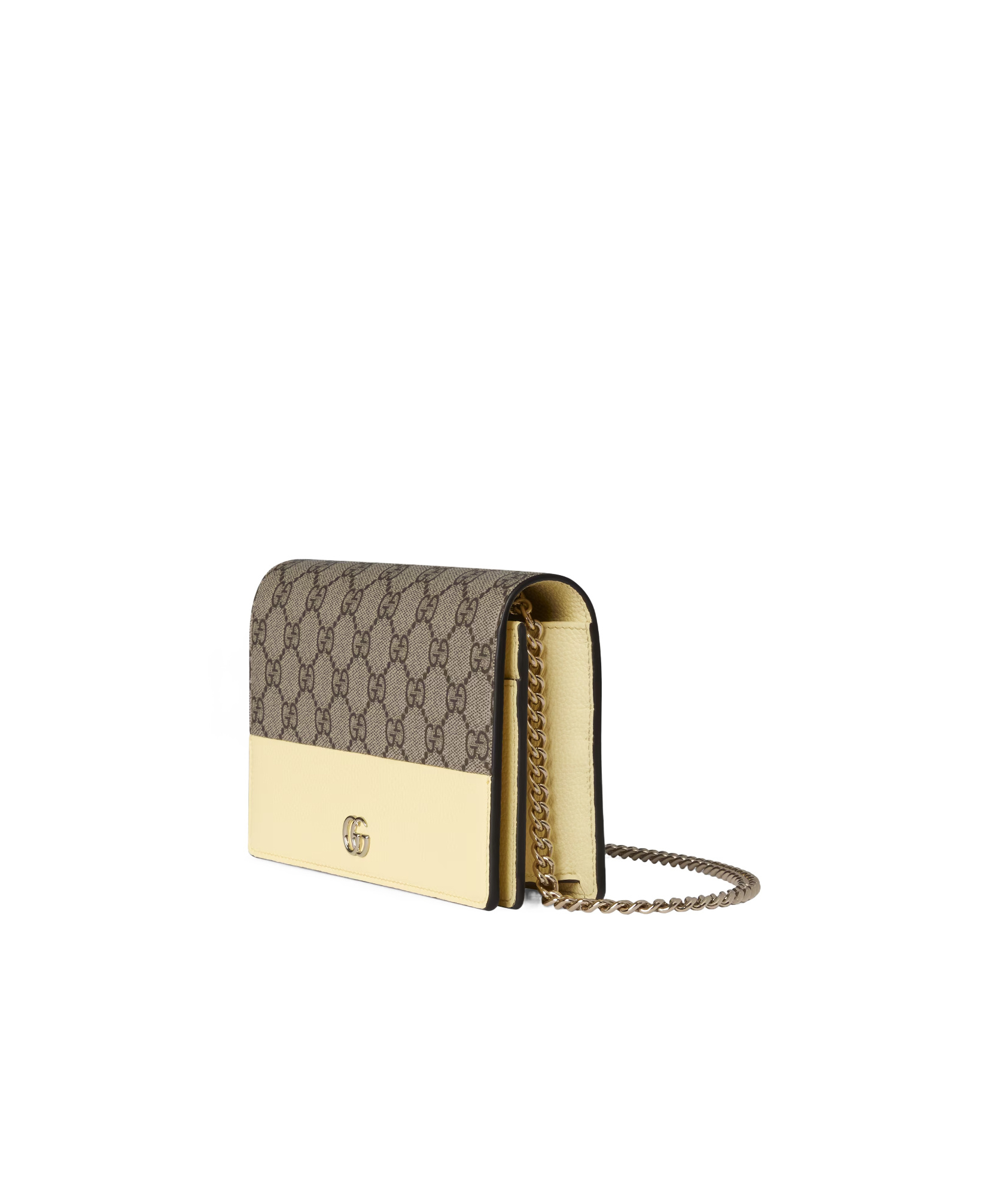 Gucci Gg Marmont Bi-color Wallet On Chain In Multi