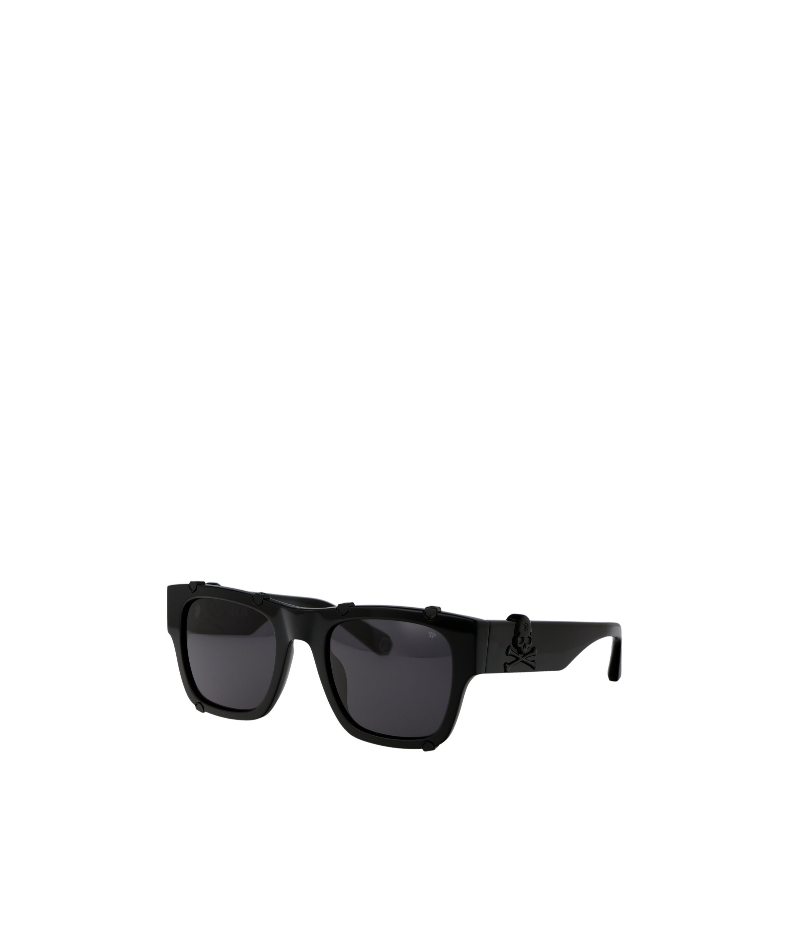 Philipp Plein Logo-plaque Square-frame Sunglasses In Black
