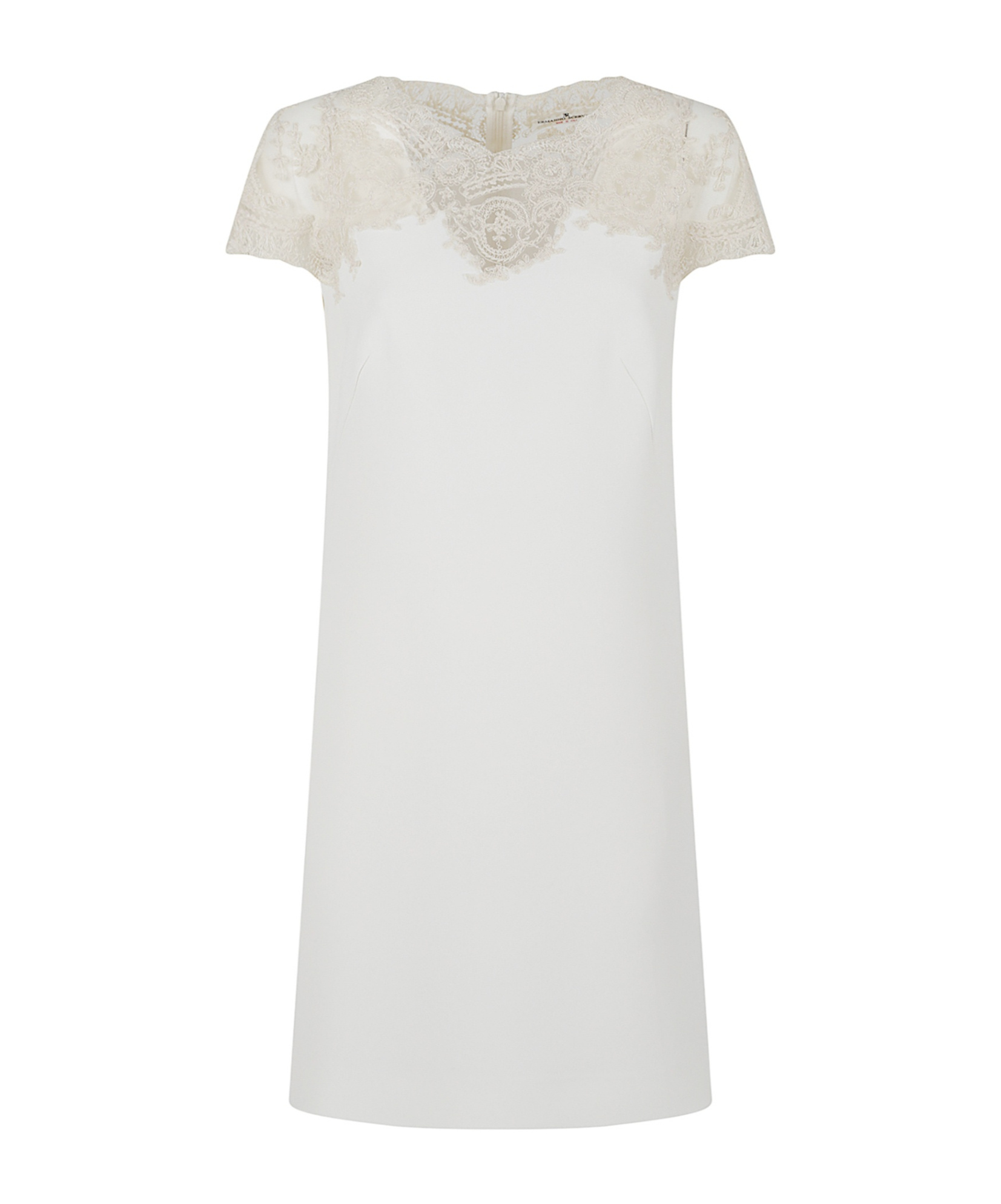 Ermanno Scervino Short Sleeve Dress In White