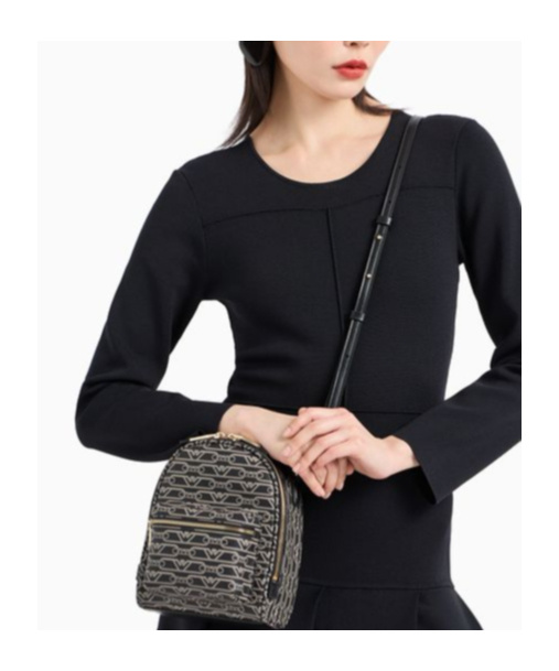 EMPORIO ARMANI JACQUARD-PRINT BACKPACK
