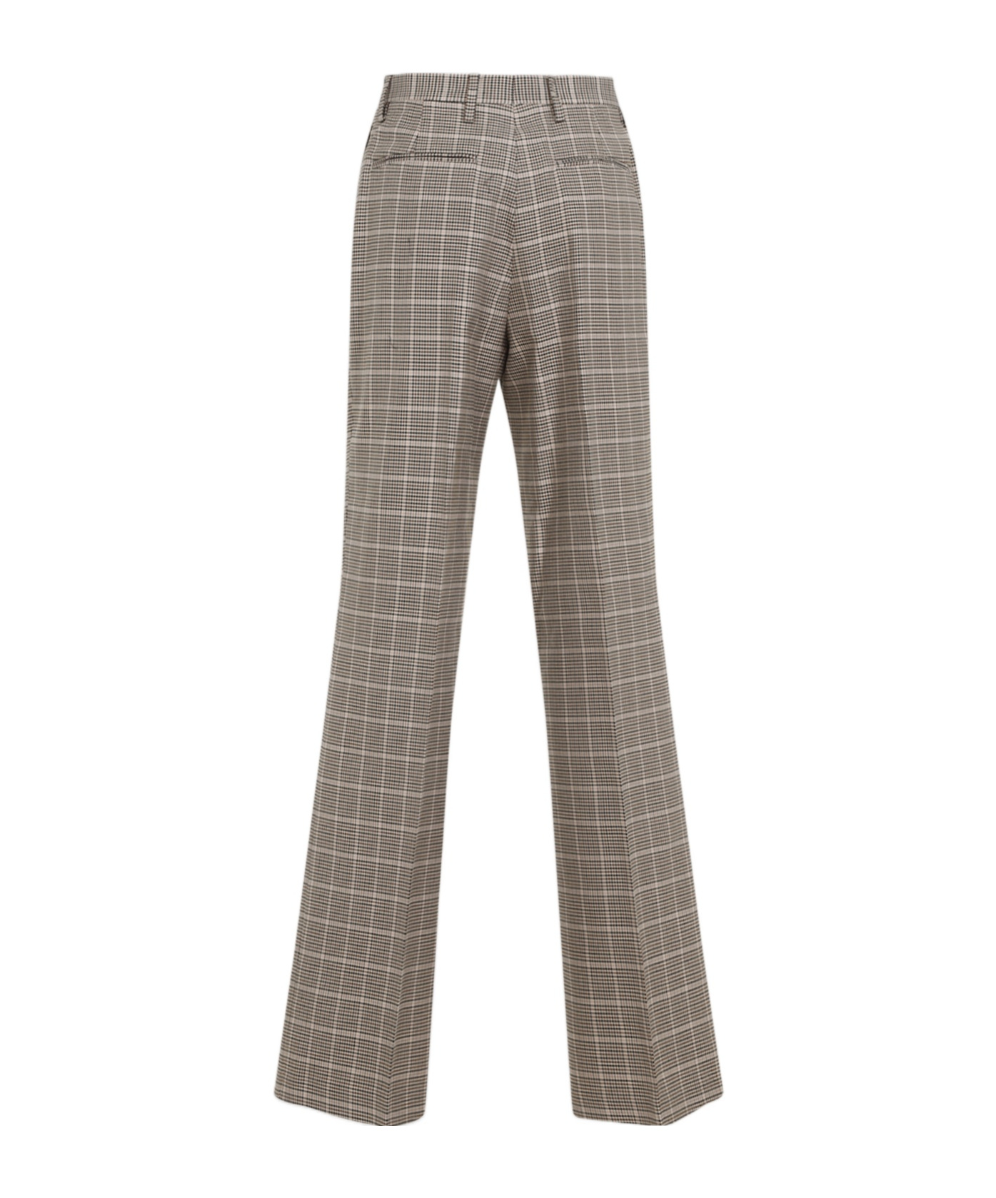 Dries Van Noten Portia Checked Pants In Gray
