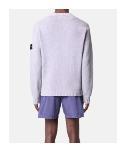 Stone Island Painted-effect Sweater In White