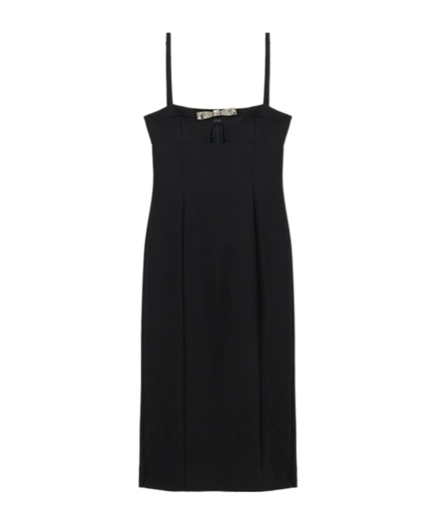 Blumarine Bow-embellished Midi Dress In Black