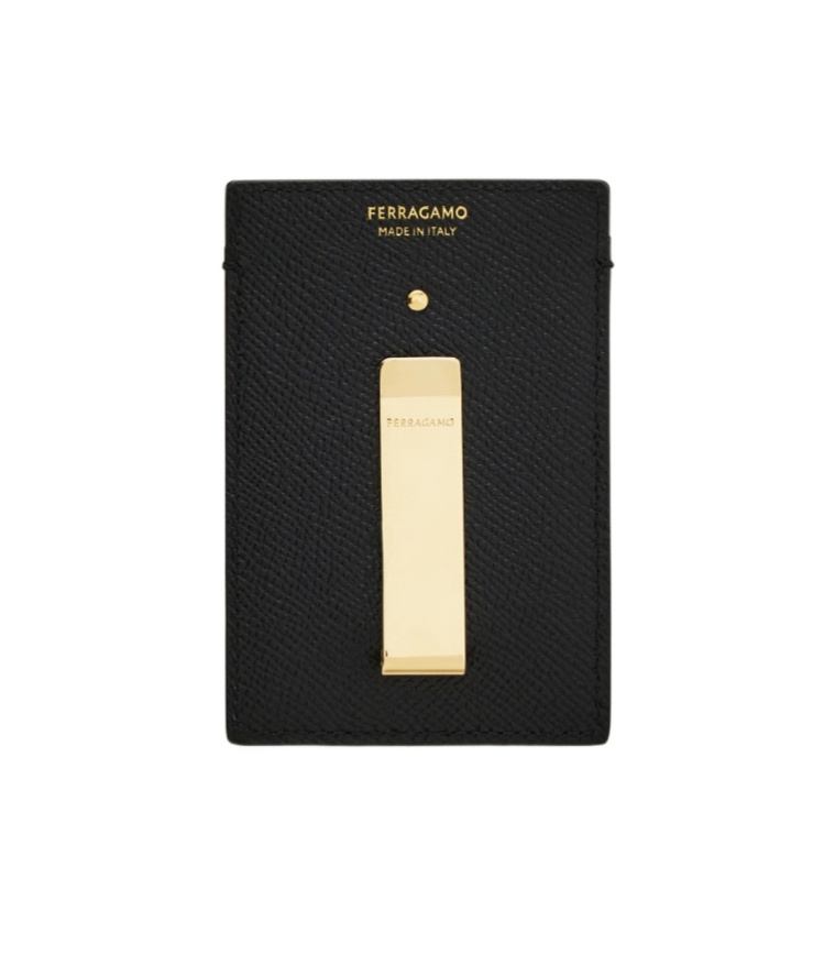 Ferragamo Gancini Card Holder In Black