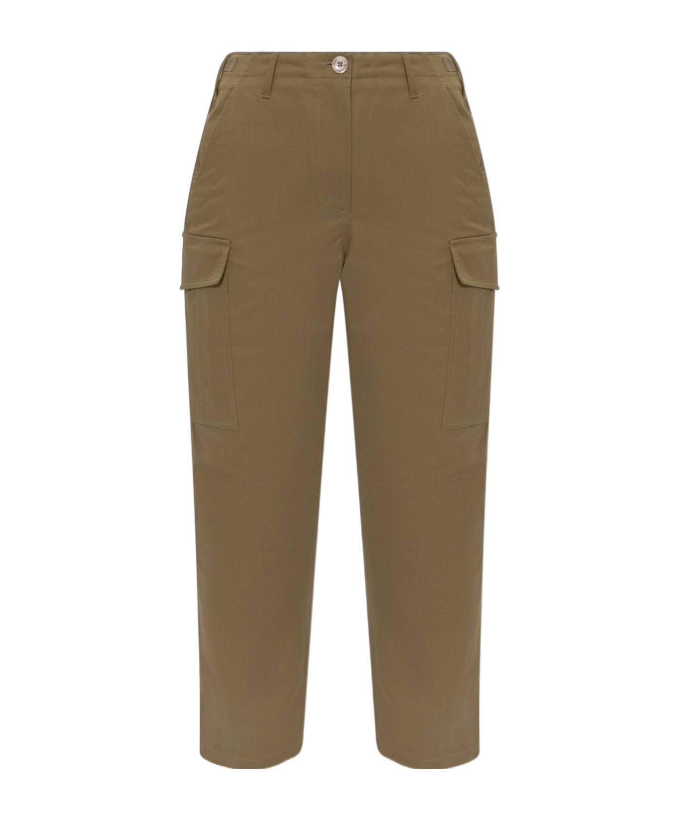 Tom Ford Logo Patch Cargo Pants In Green