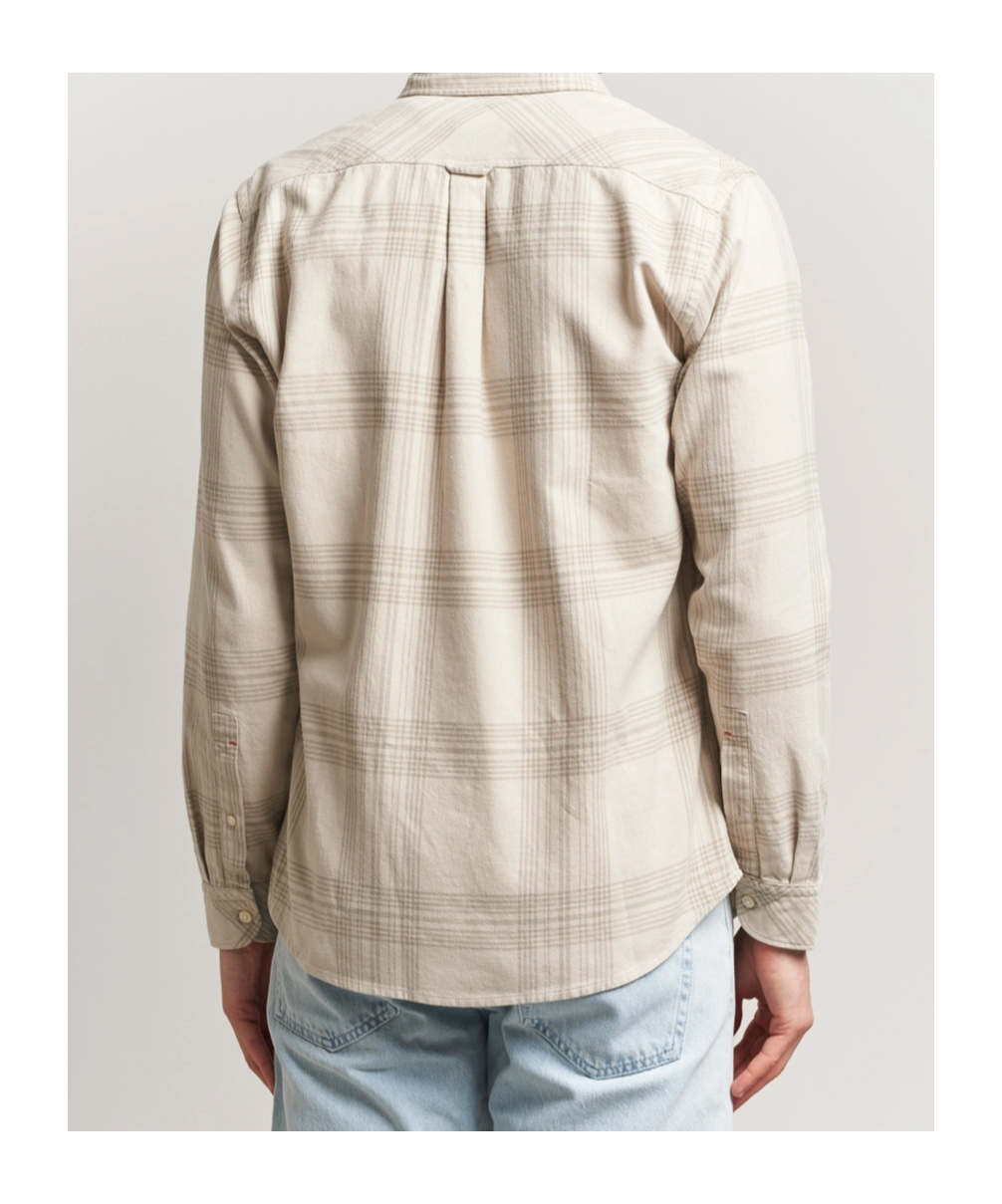 Hugo Boss Checked Chest-pocket Shirt In Neutral