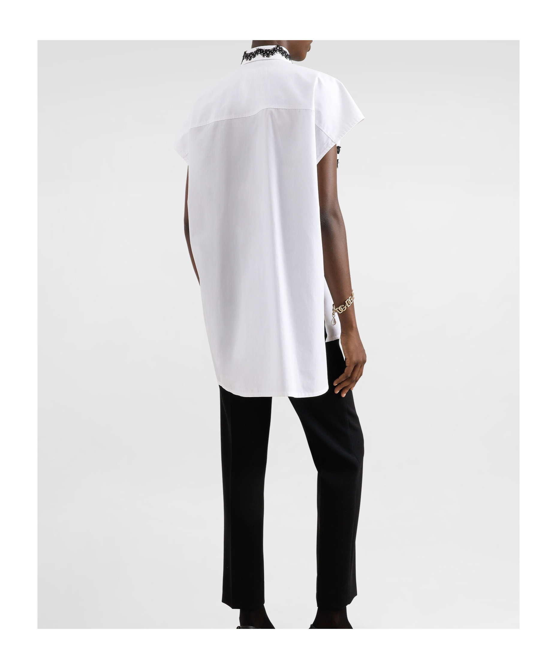 Dolce & Gabbana Lace-detail Shirt In White