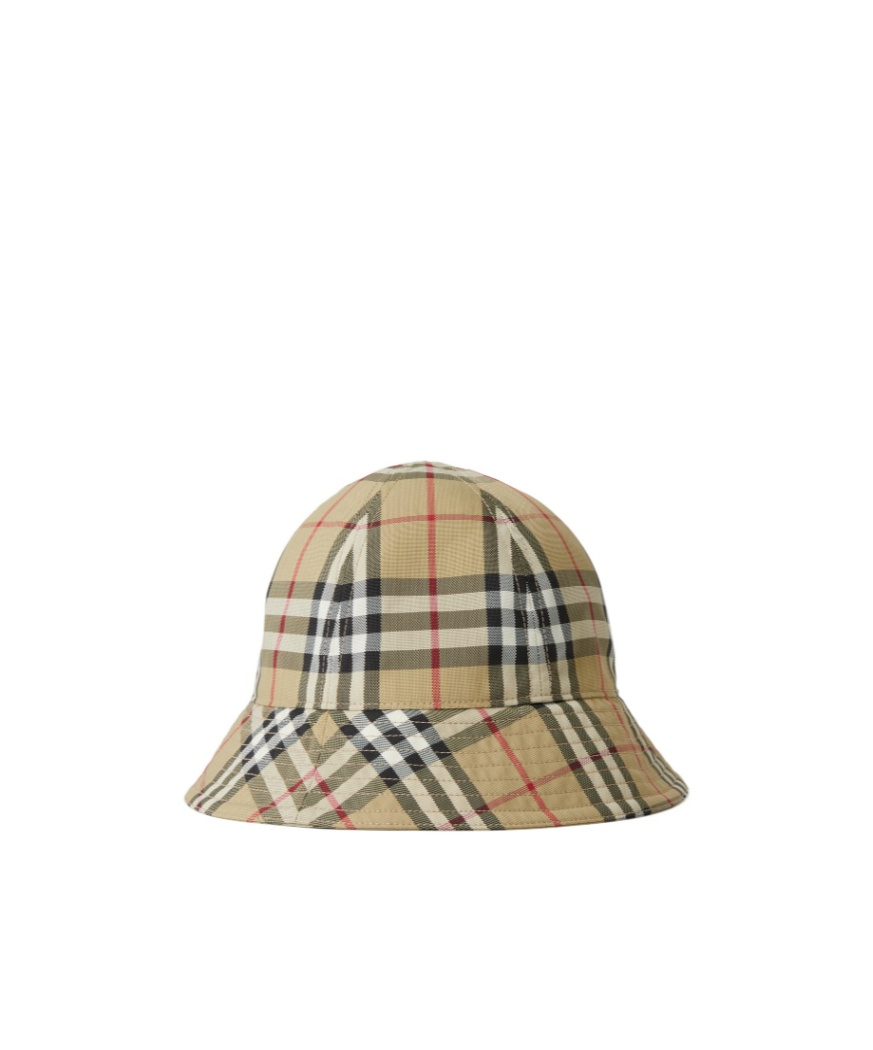 Burberry Vintage Check Bucket Hat In Nude