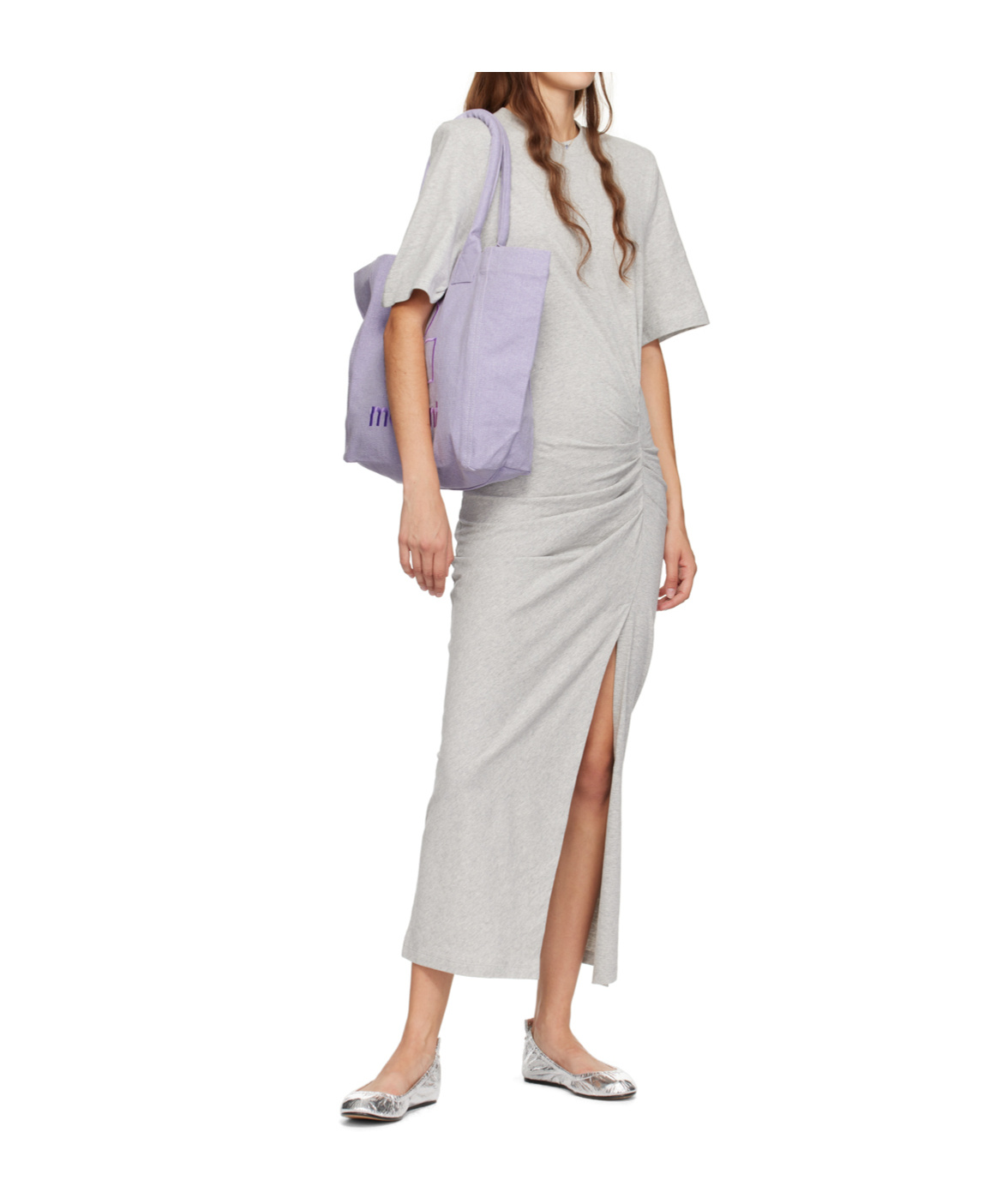 Isabel Marant Belna Ballet Flats In Silver
