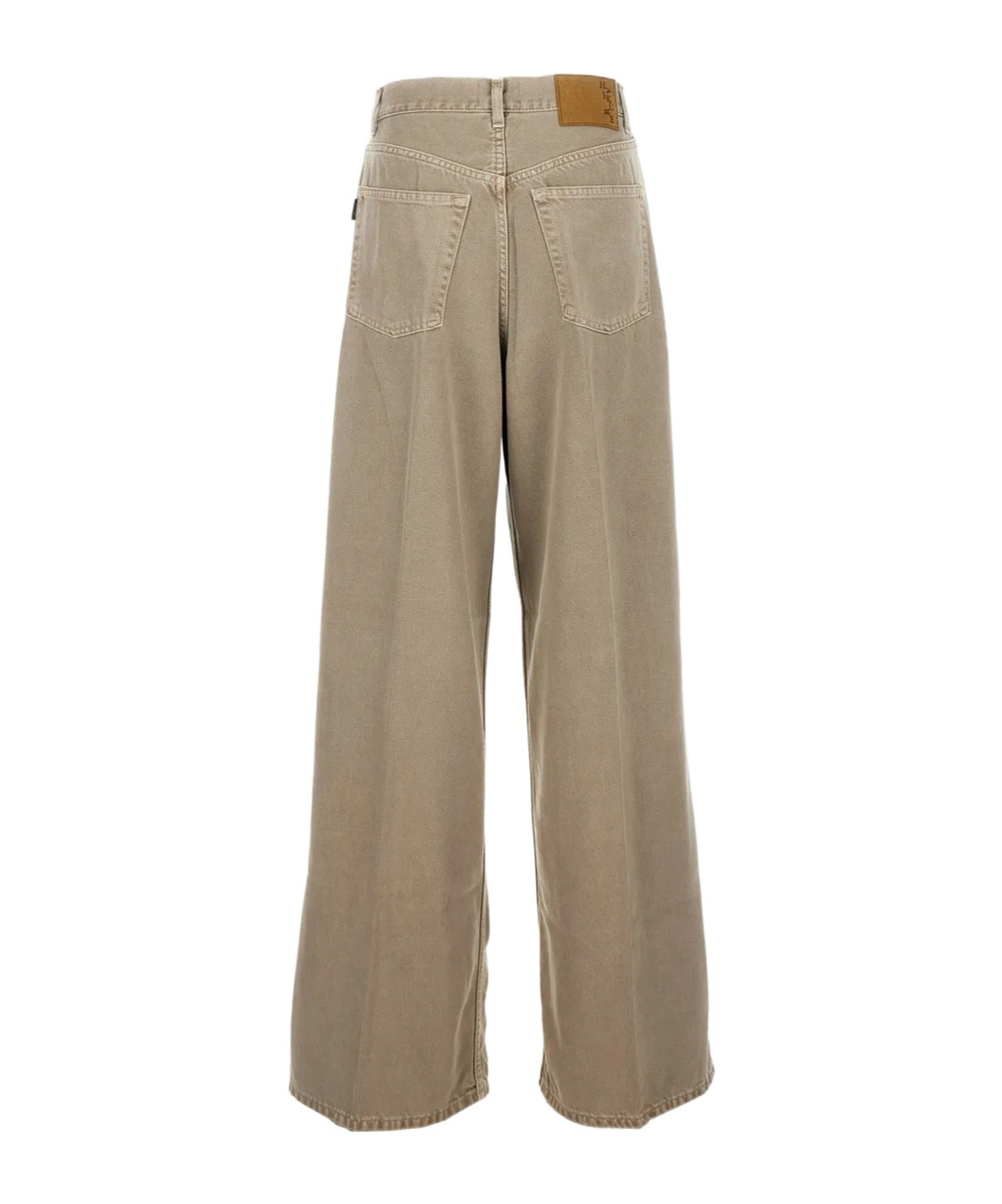 Haikure Candy Pleated Stretch Low-rise Wide-leg Jeans In Brown