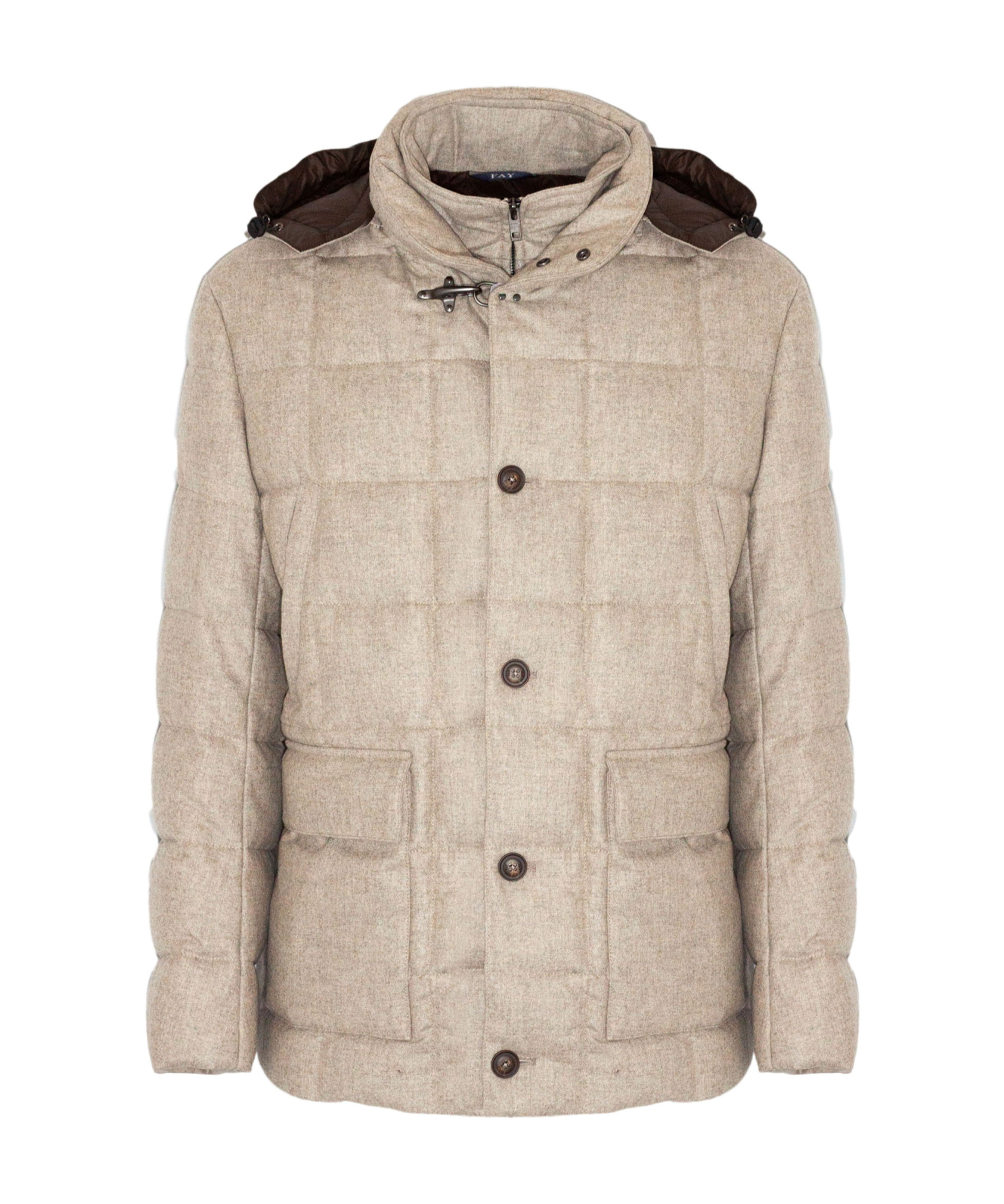 Fay Long-sleeved Cotton Jacket In Neutral